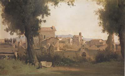 Jean Baptiste Camille  Corot Vue des Jardins Farnese a Rome (mk11) France oil painting art
